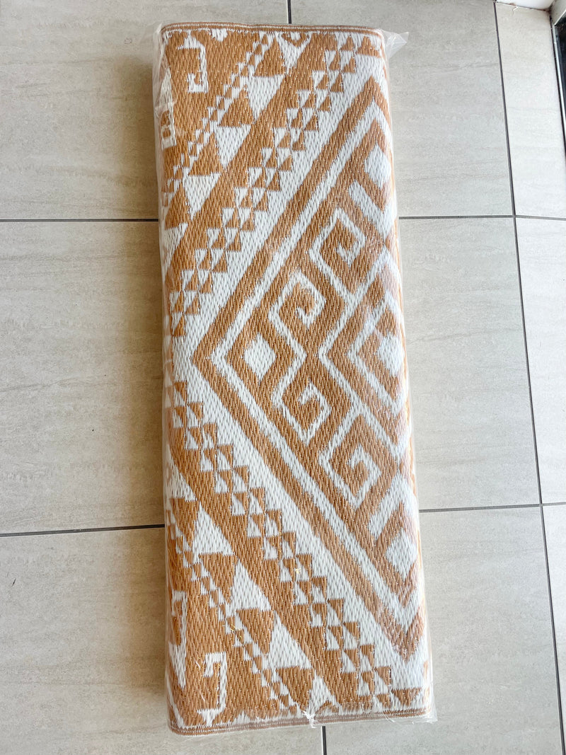 Recycled Outdoor Mat 3 Aztec ~ Med - 1.8 x 2.8