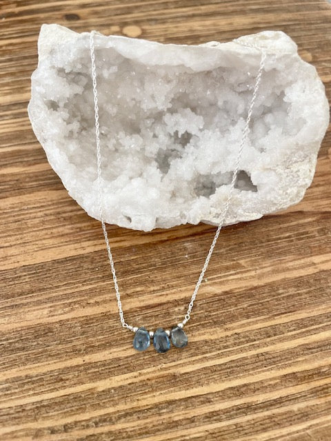 Necklace Aquamarine Teardrop