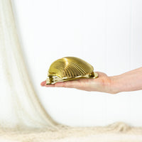 Brass Scallop Shell Door Knocker Gold