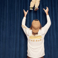 Rad Dad Tonal Long Sleeve Tee - White