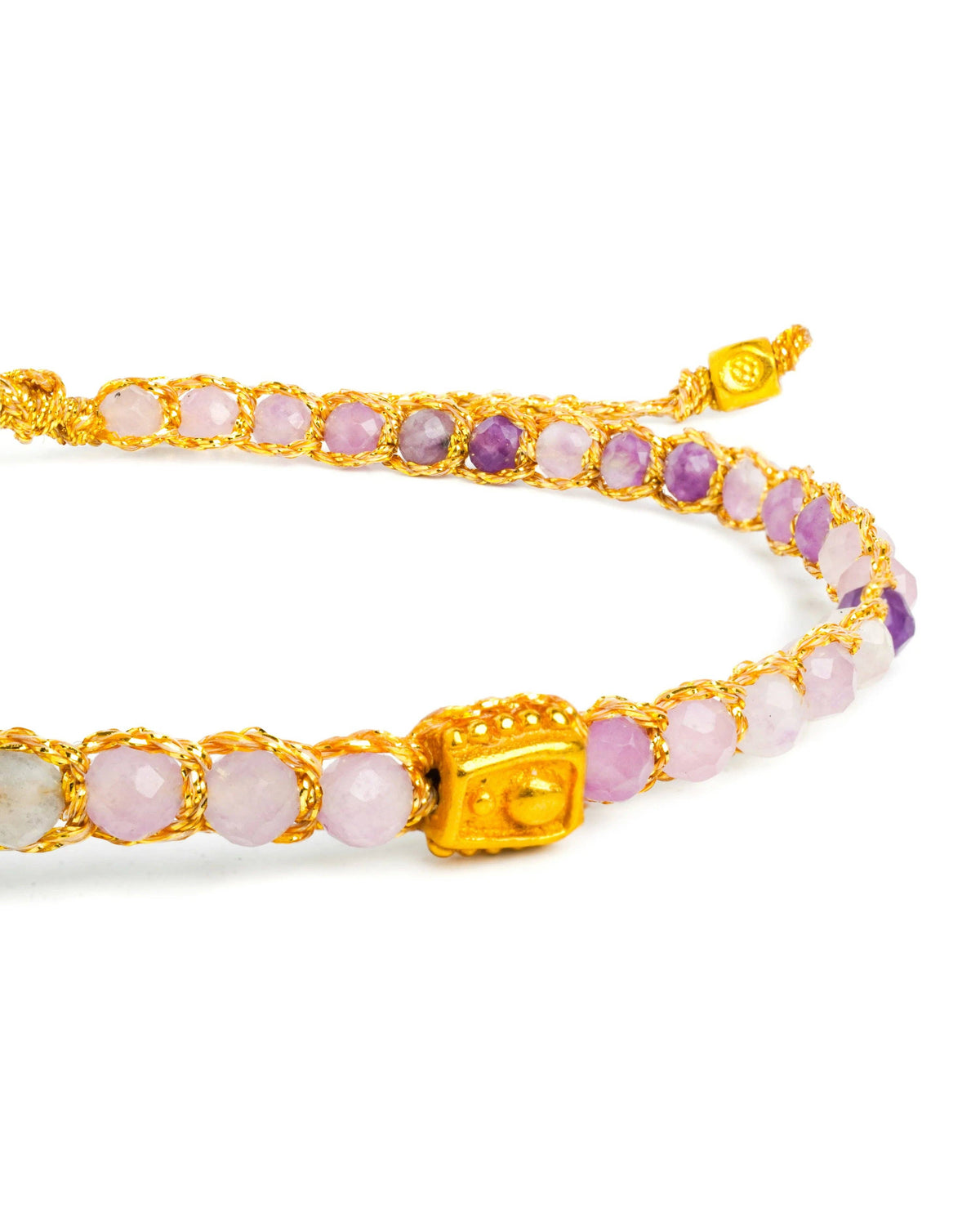 Lepidolite Crystal Bracelet | Gold: 18K Gold