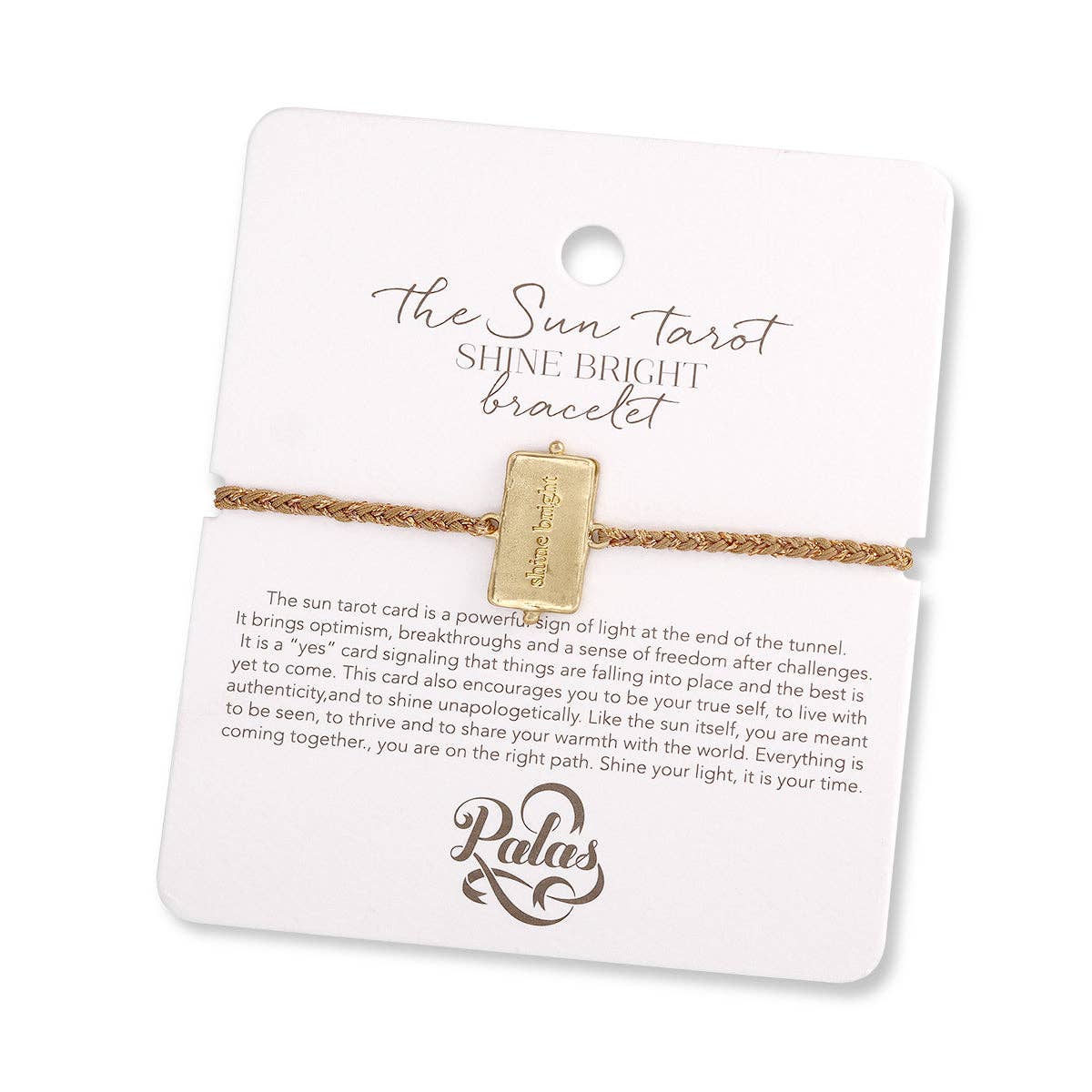 The Sun tarot 'shine bright' bracelet