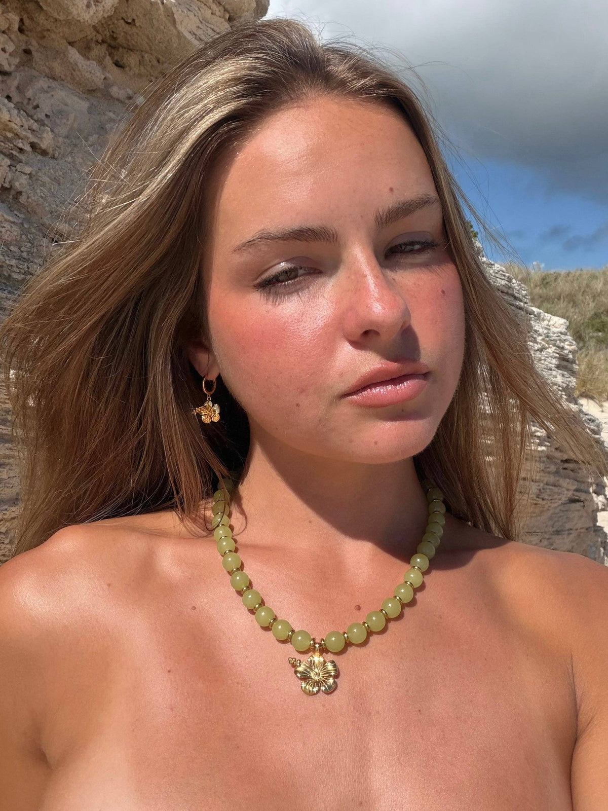 Mavi Beaded Necklace in 18k Gold