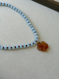 Elce Beaded Necklace: Silver