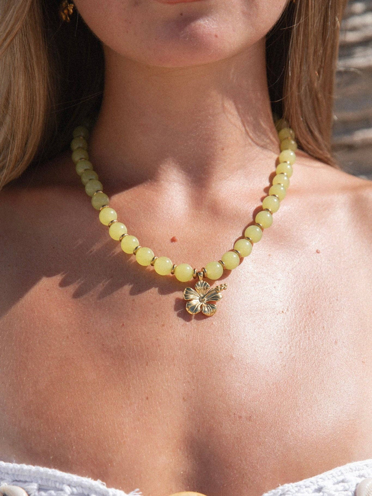 Mavi Beaded Necklace in 18k Gold