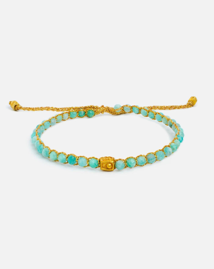 Amazonite Crystal Bracelet | Gold: 18K Gold