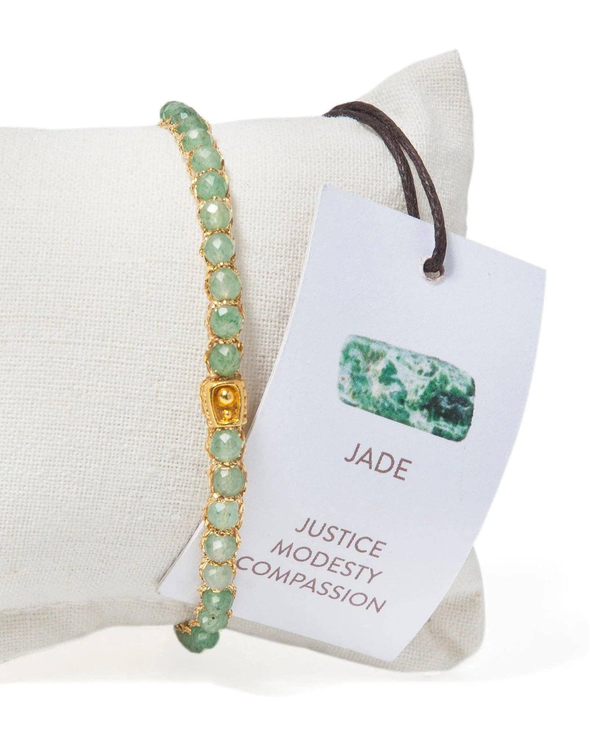 Green Jade Crystal Bracelet | Gold: 18K Gold