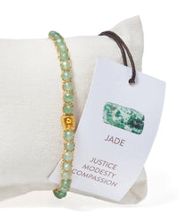 Green Jade Crystal Bracelet | Gold: 18K Gold