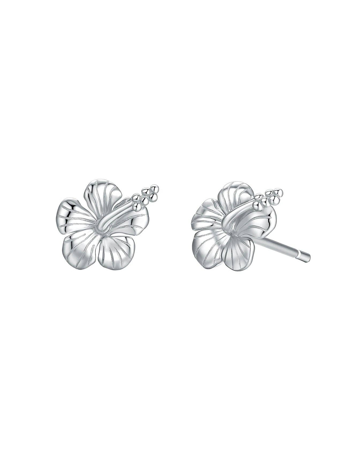 Hibiscus Studs Sterling Silver