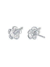 Hibiscus Studs Sterling Silver