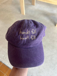 Heart Full Adults Cap: Pink w/ Green Design