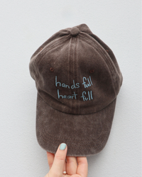 Heart Full Adults Cap: Cobalt/white