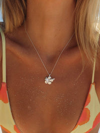 Hibiscus Necklace Sterling Silver