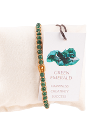 Green Emerald Crystal Bracelet | Gold: 18K Gold