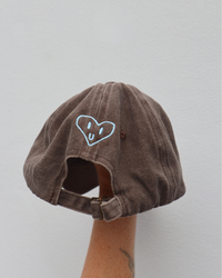Heart Full Adults Cap: Pink w/ Green Design