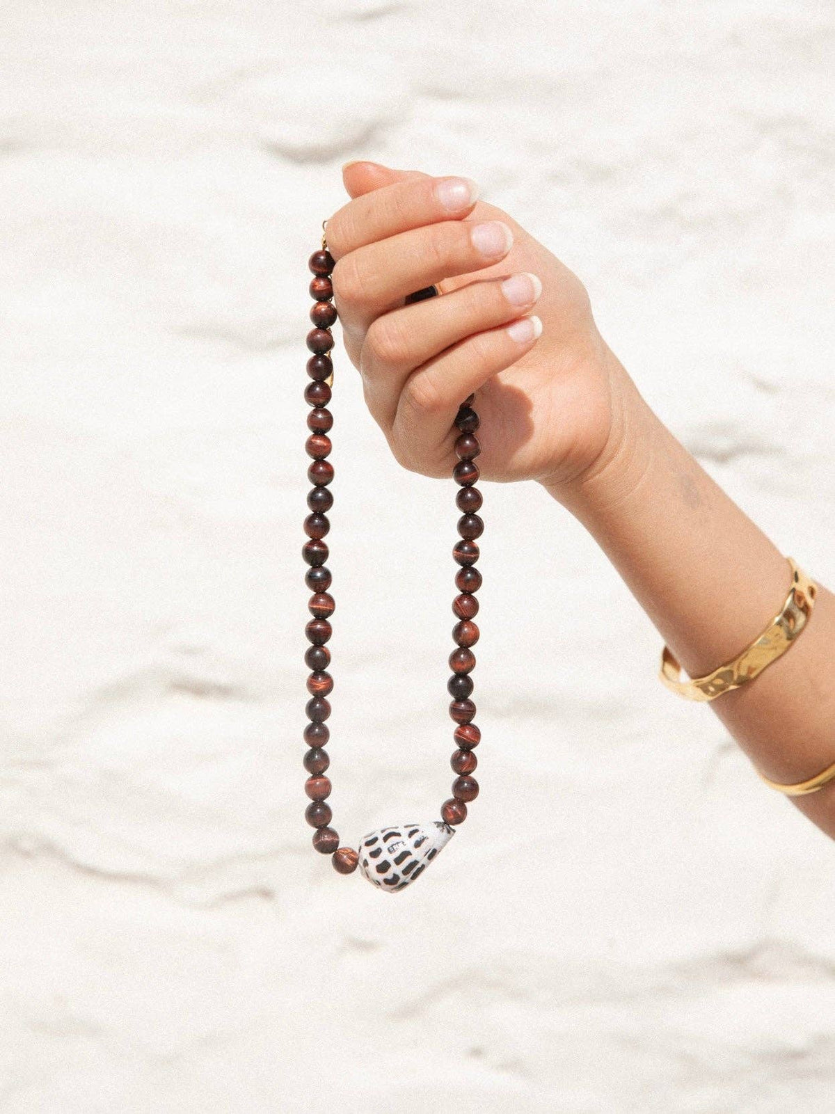 Coco Beaded Necklace: Silver