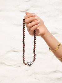 Coco Beaded Necklace: Silver