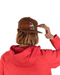 The Stash Cap Rainbow Lorikeet Brown Corduroy