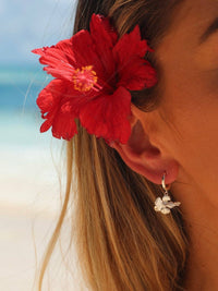 Hibiscus Hoop Sterling Silver