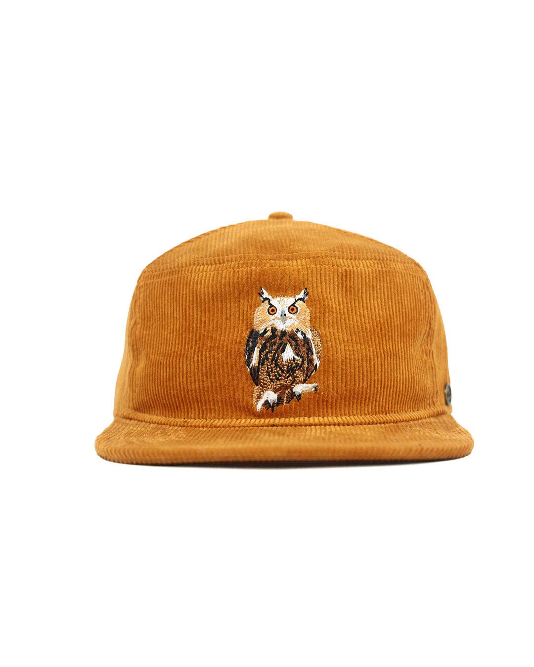The Stash Cap Corduroy Mustard Owl