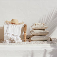 White Maklak Tassel Throw - King