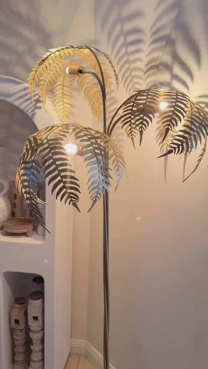 Metal Palm Floor Lamp