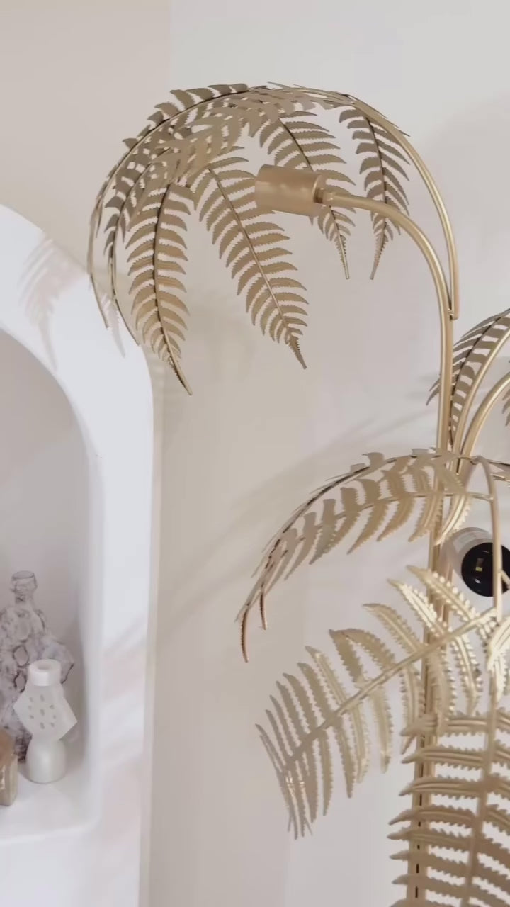 Metal Palm Floor Lamp