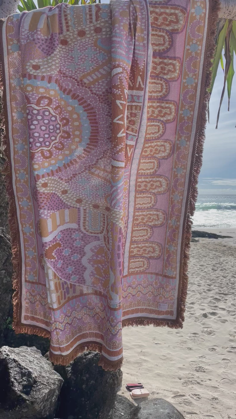 Indigenous Throw Pink Alkira By Taylor - Lee