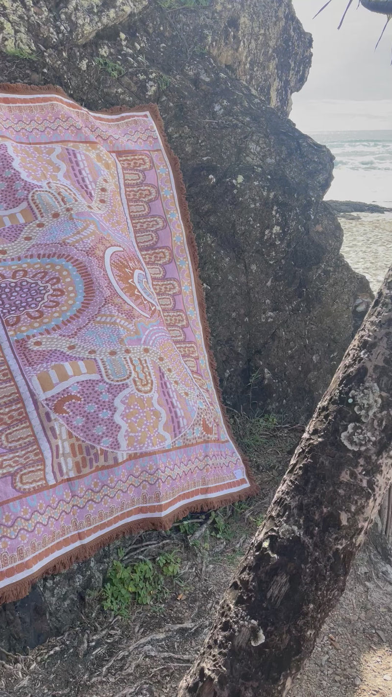 Indigenous Throw Pink Alkira By Taylor - Lee