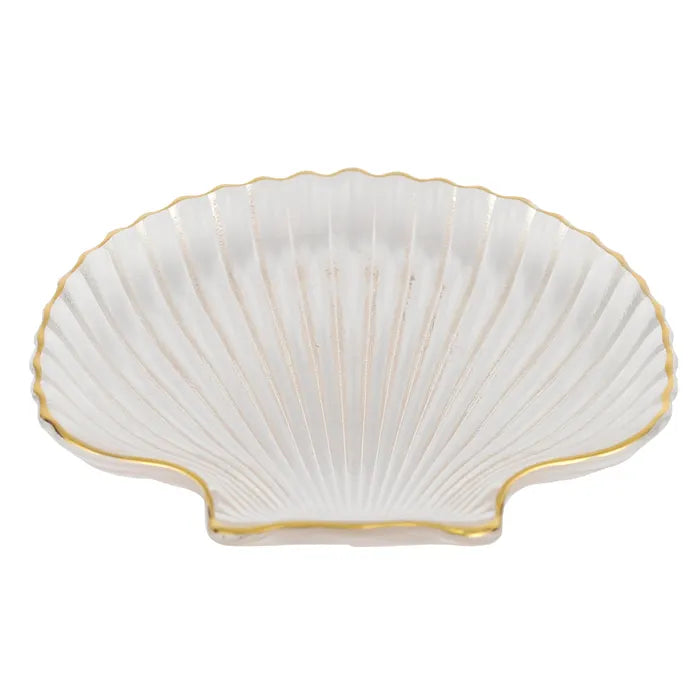 Shell Glass Trinket Plate