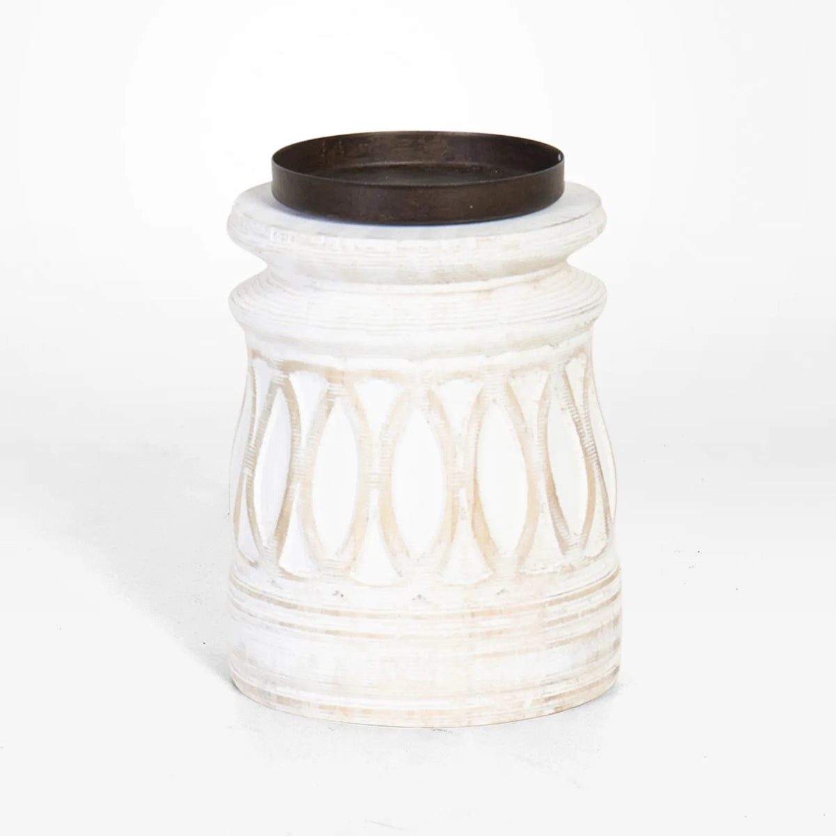 Candle Holder Tall White Arch