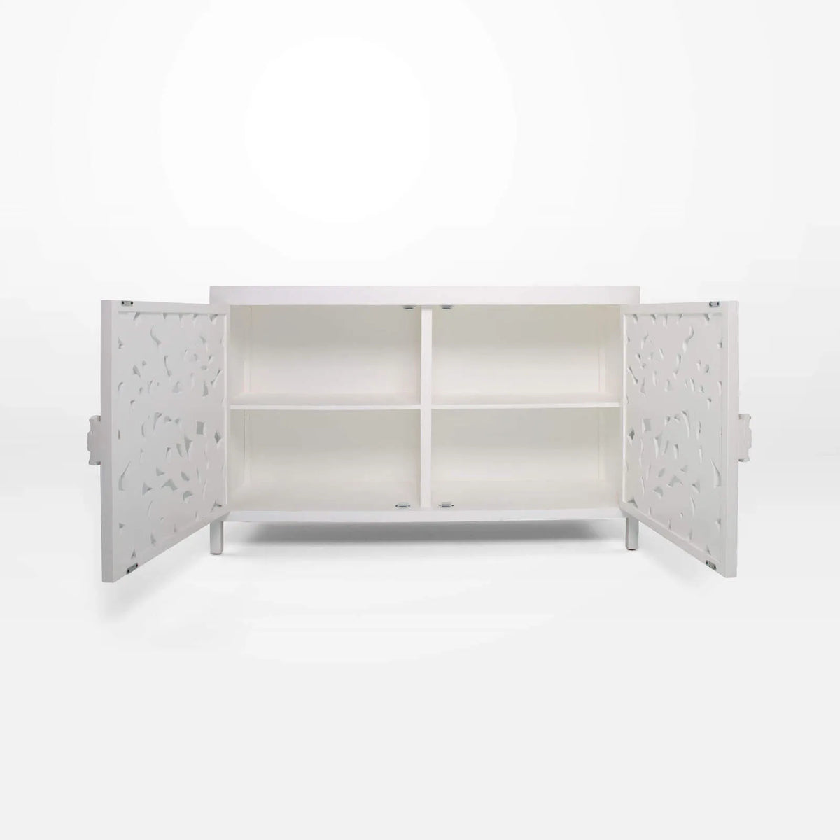 Medium Carved Aurelia White Sideboard - Last One Display Stock
