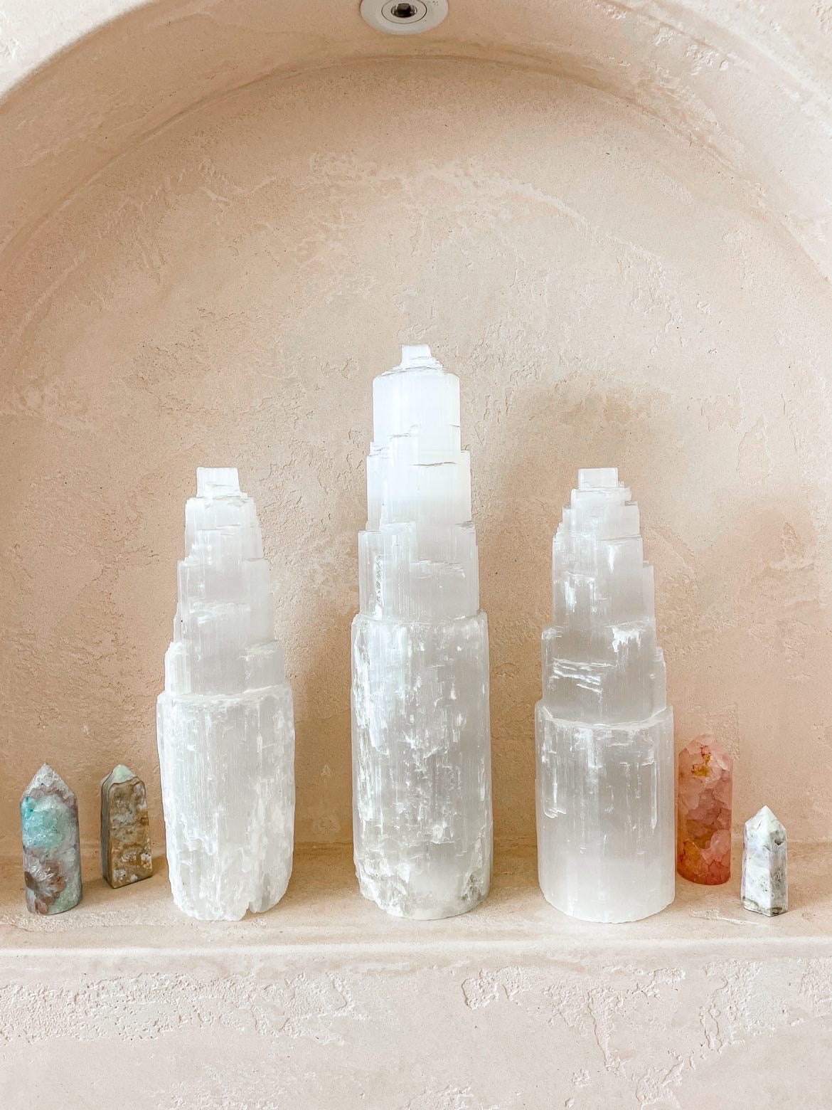 Selenite salt store lamp