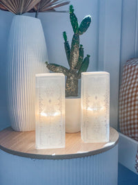 Moroccan Engraved Selenite Crystal Lamps