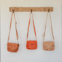 Moroccan Leather Strap Bags Natural