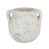 Pompei Rustic White Urn Pot (small)