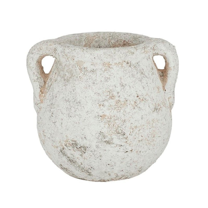 Pompei Rustic White Urn Pot (small)