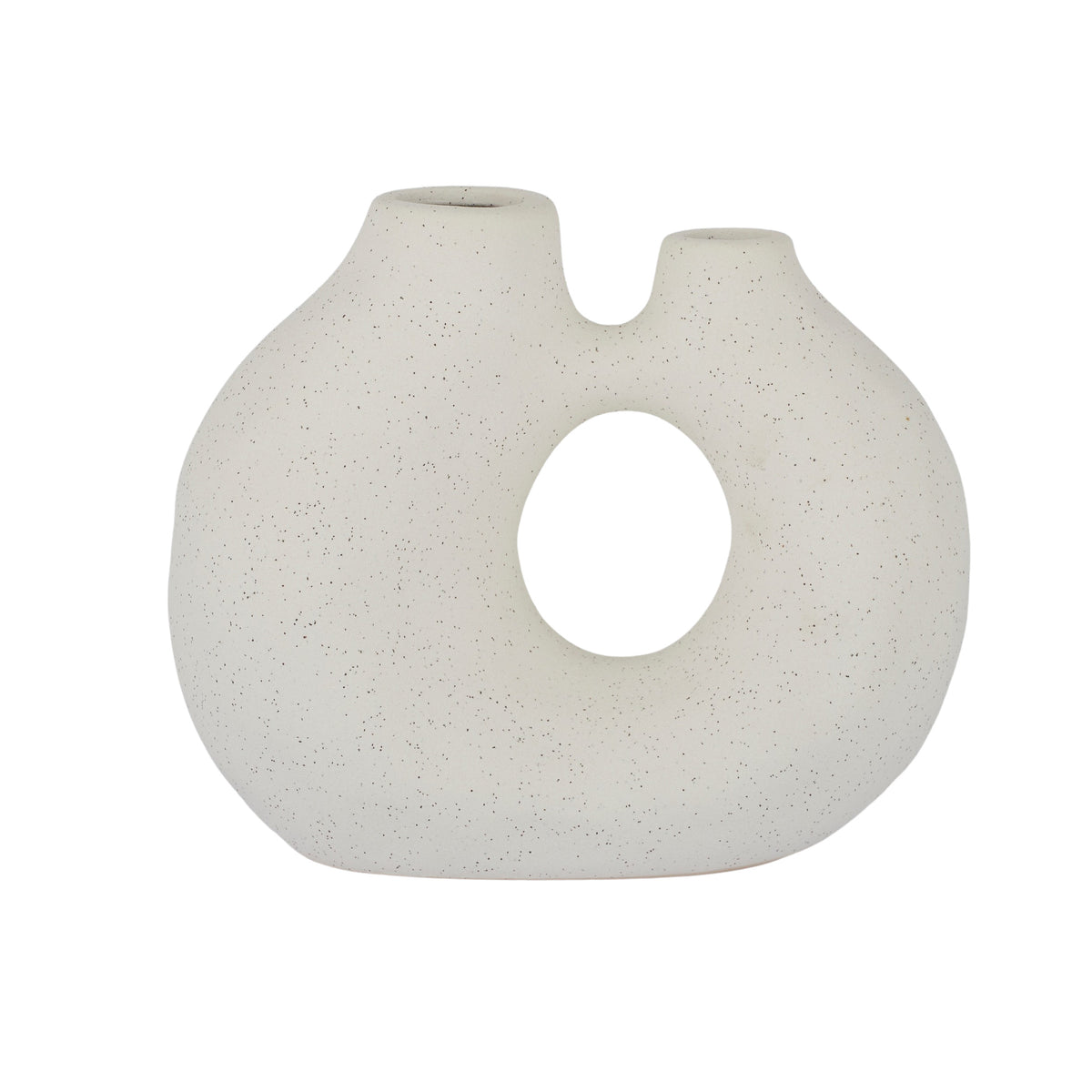Toroid Ceramic Vase - Ivory