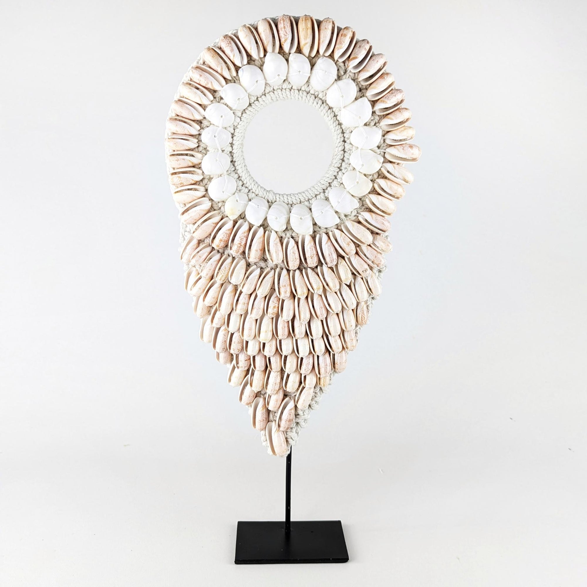White Shell and Peach Necklace Stand