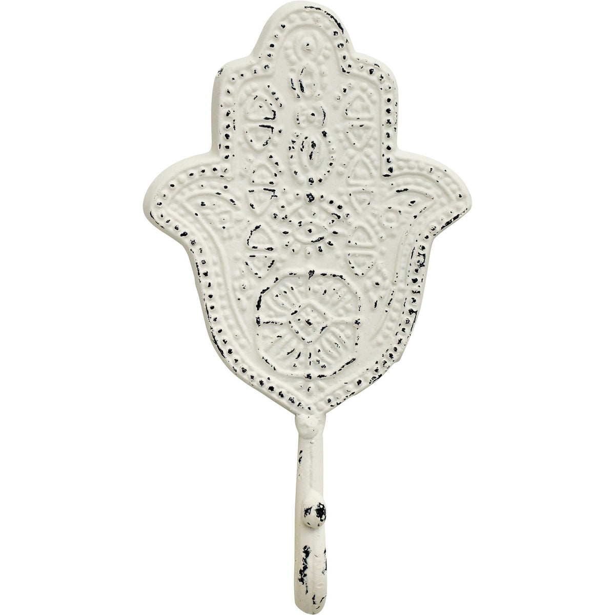 Folk Hand Wall Hook - White