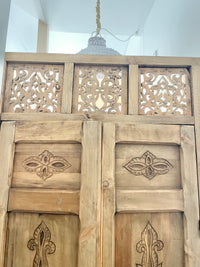 Hand Carved Moroccan Arched Cedar Wood Door - Preorder Only