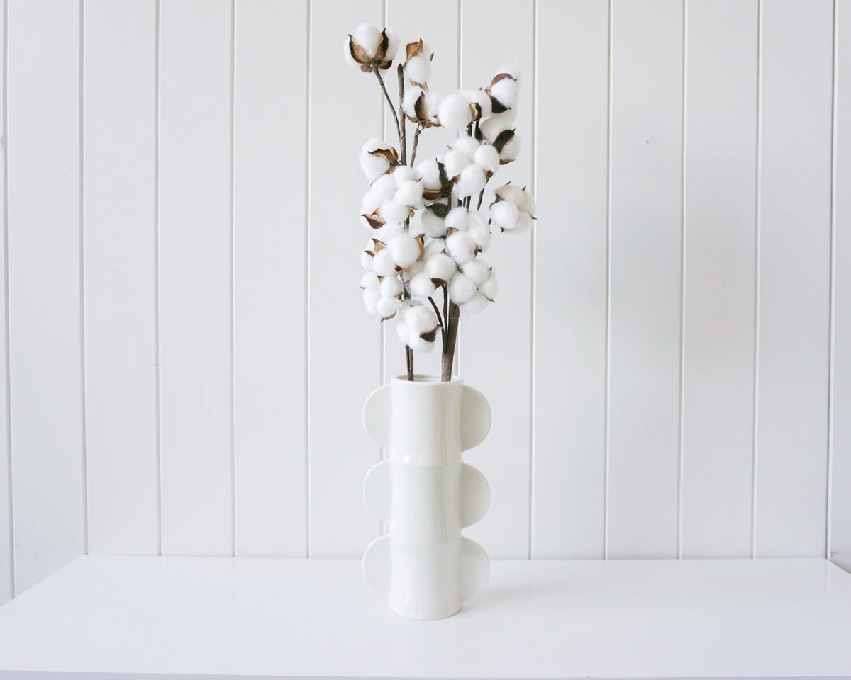 Snow Pea Vase - White